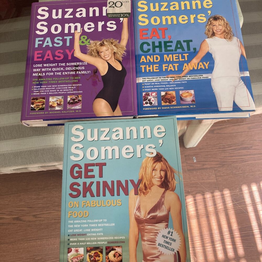 Set of 3 ~ "Suzanne Somers" Cookbooks !